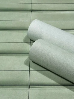 Vliestapete 3D Optik Kacheln Betonoptik Hellgrün 34476