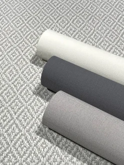 Vliestapete 3D-Optik Rauten Geflecht Grau Beige 47486