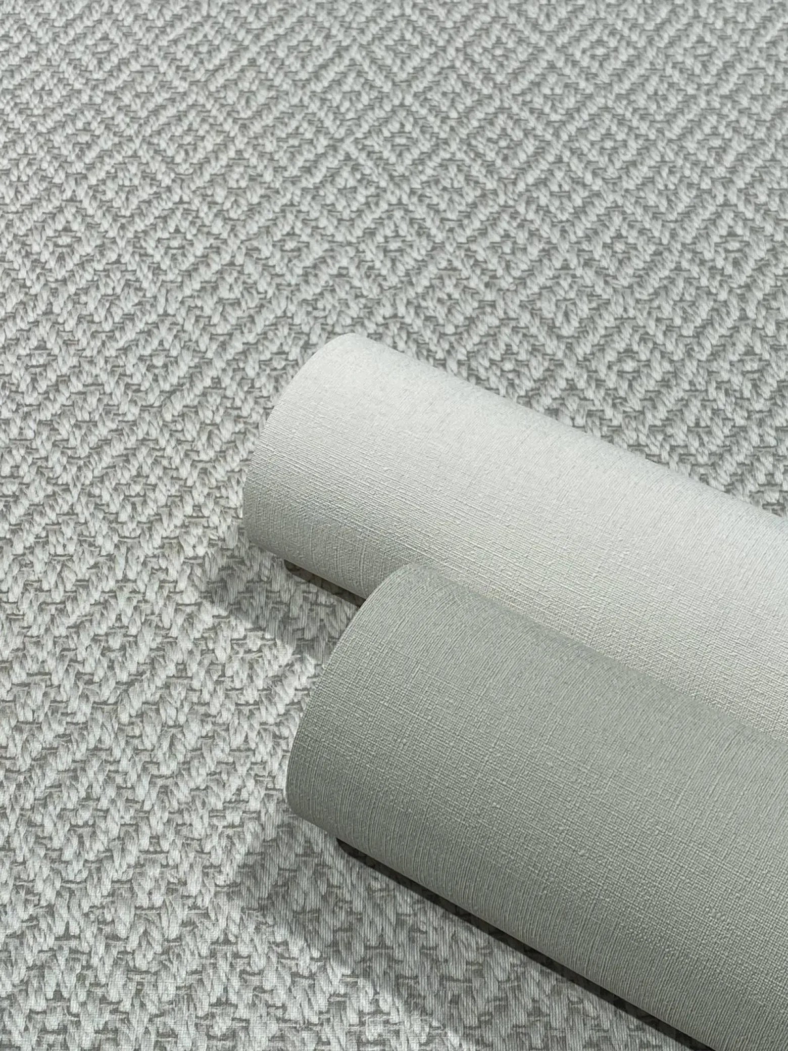 Vliestapete 3D-Optik Rauten Geflecht Beige Creme 47488
