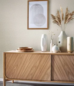 Vliestapete 3D-Optik Rauten Geflecht Beige Creme 47488