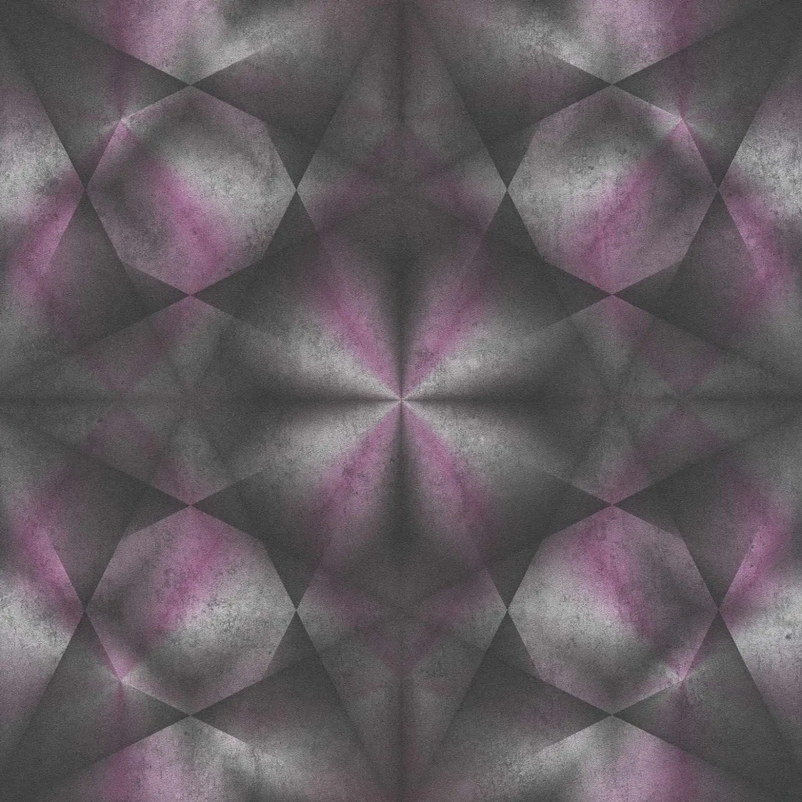 Vliestapete Dreiecke 3D pink schwarz grau 38692-1