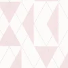Vliestapete Dreiecke Grafik weiß rosa beige Glanz 6737-10
