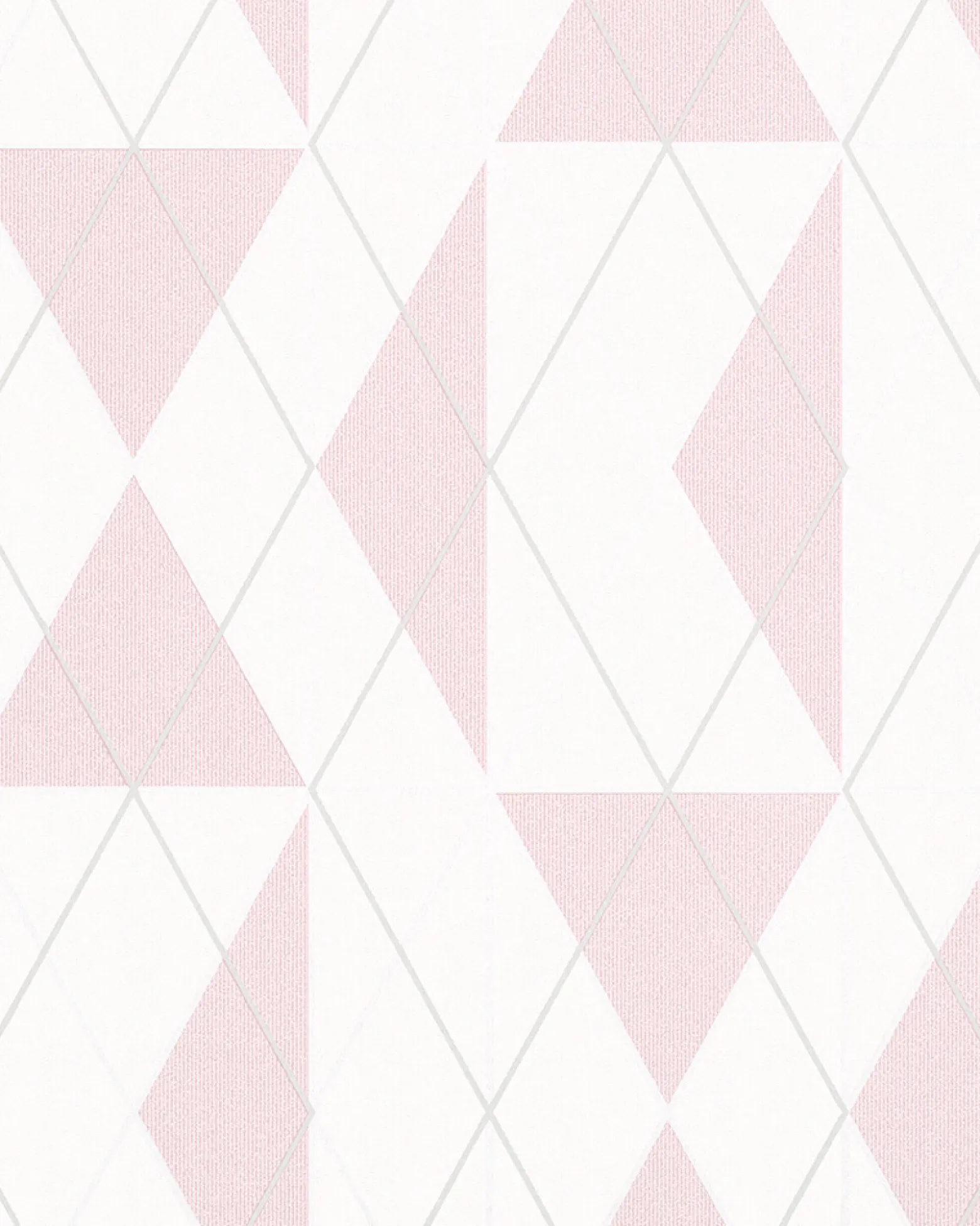 Vliestapete Dreiecke Grafik weiß rosa beige Glanz 6737-10