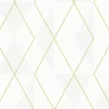 Vliestapete Dreiecke Grafik weiß creme grün Glanz 6737-40