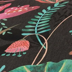 Vliestapete Dschungel Aquarell Schwarz Rosa Grün 39348-1