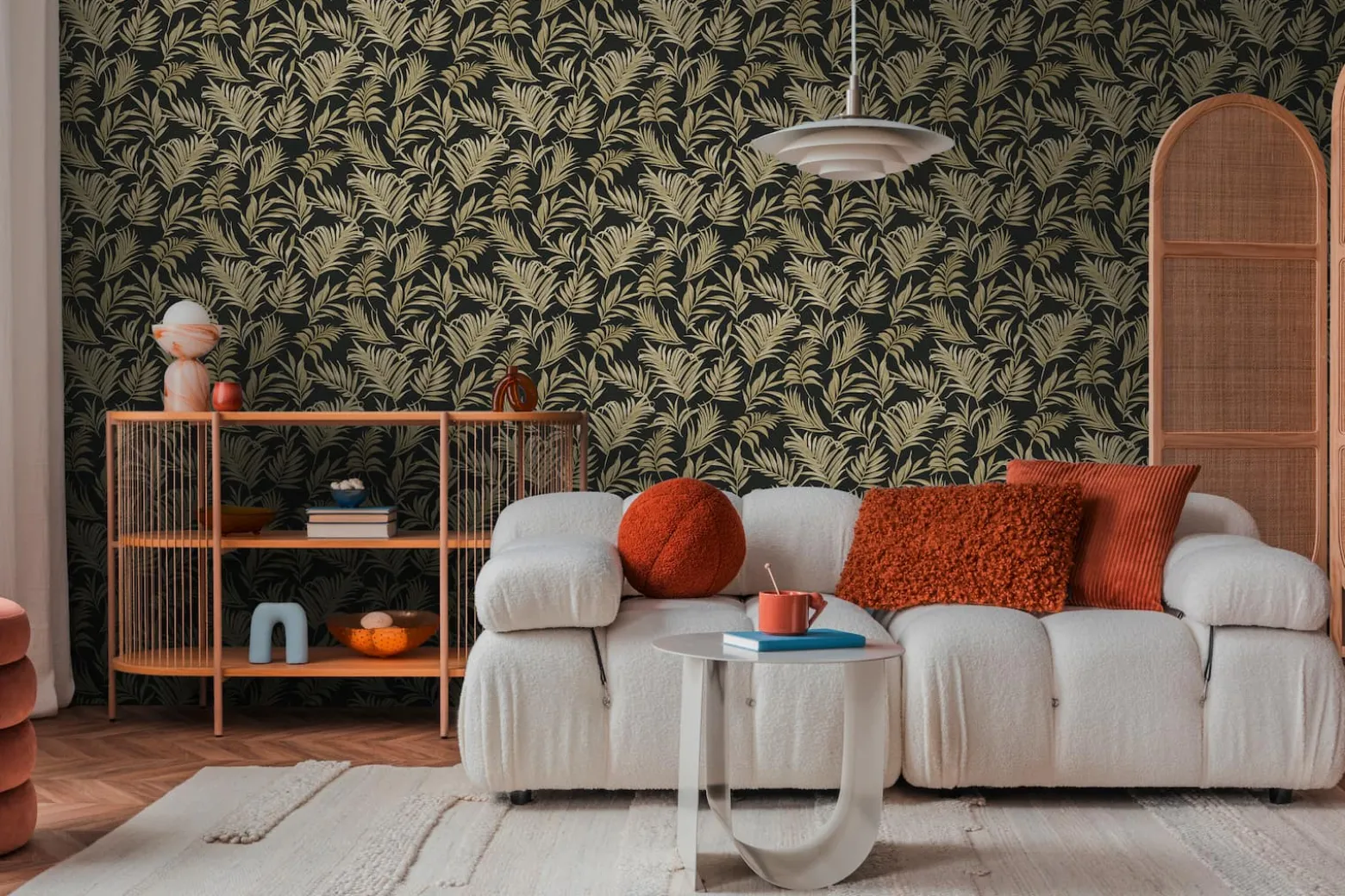 Vliestapete Dschungel Blätter Schwarz Gold Metallic 79108-6