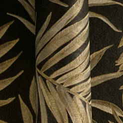 Vliestapete Dschungel Blätter Schwarz Gold Metallic 79108-6