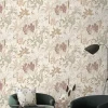 Vliestapete Dschungel Floral Beige Silber Metallic A54803