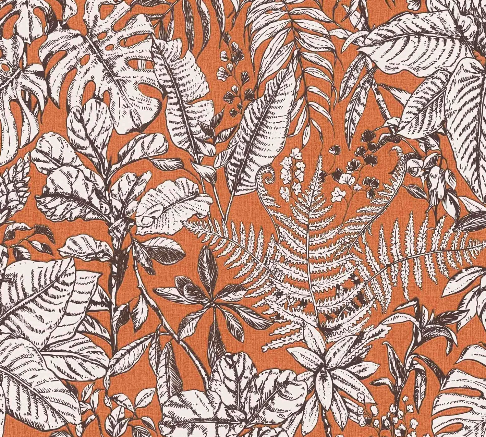 Vliestapete Dschungel orange weiß braun 37520-4