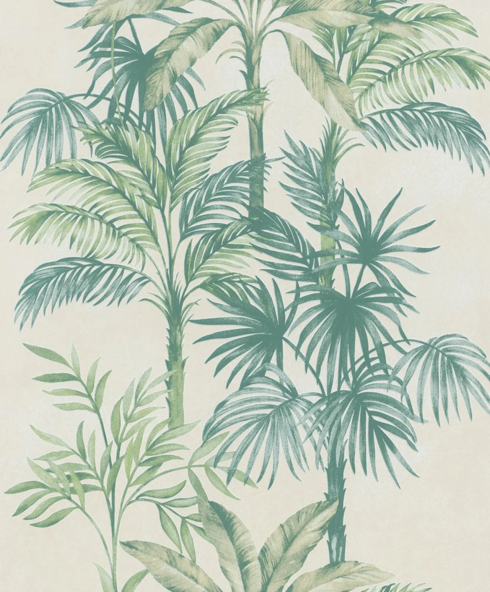 Vliestapete Dschungel Palmen Beige Grün 82456