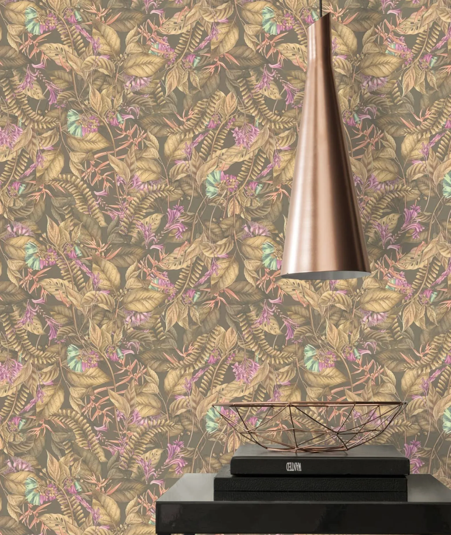 Vliestapete Dschungel Tropisch Braun Beige 39425-3