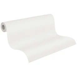 Vliestapete Einfarbig Leinenoptik Weiß 39039-2