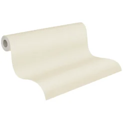 Vliestapete Einfarbig Stoff Optik Beige Creme 38666-6