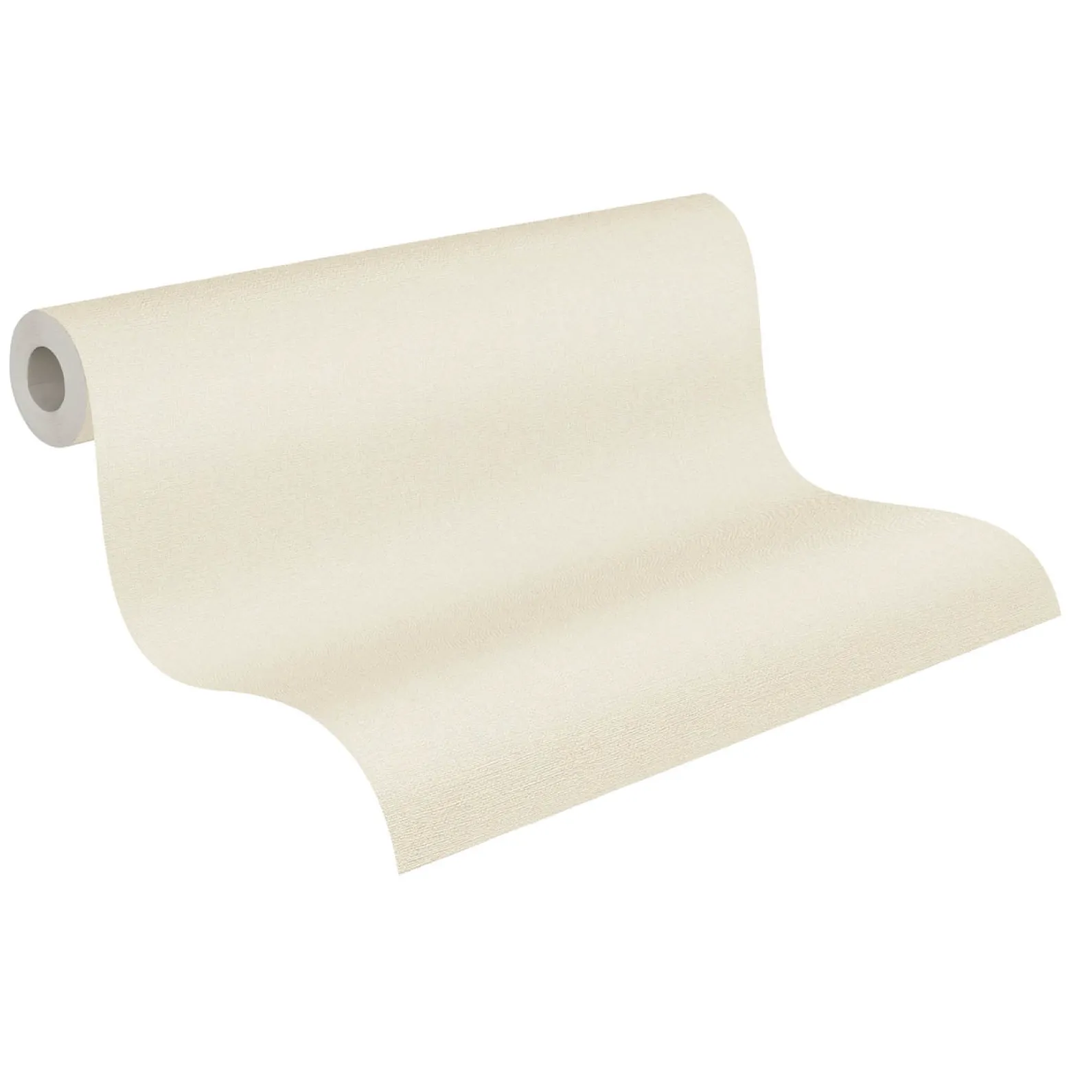 Vliestapete Einfarbig Stoff Optik Beige Creme 38666-6