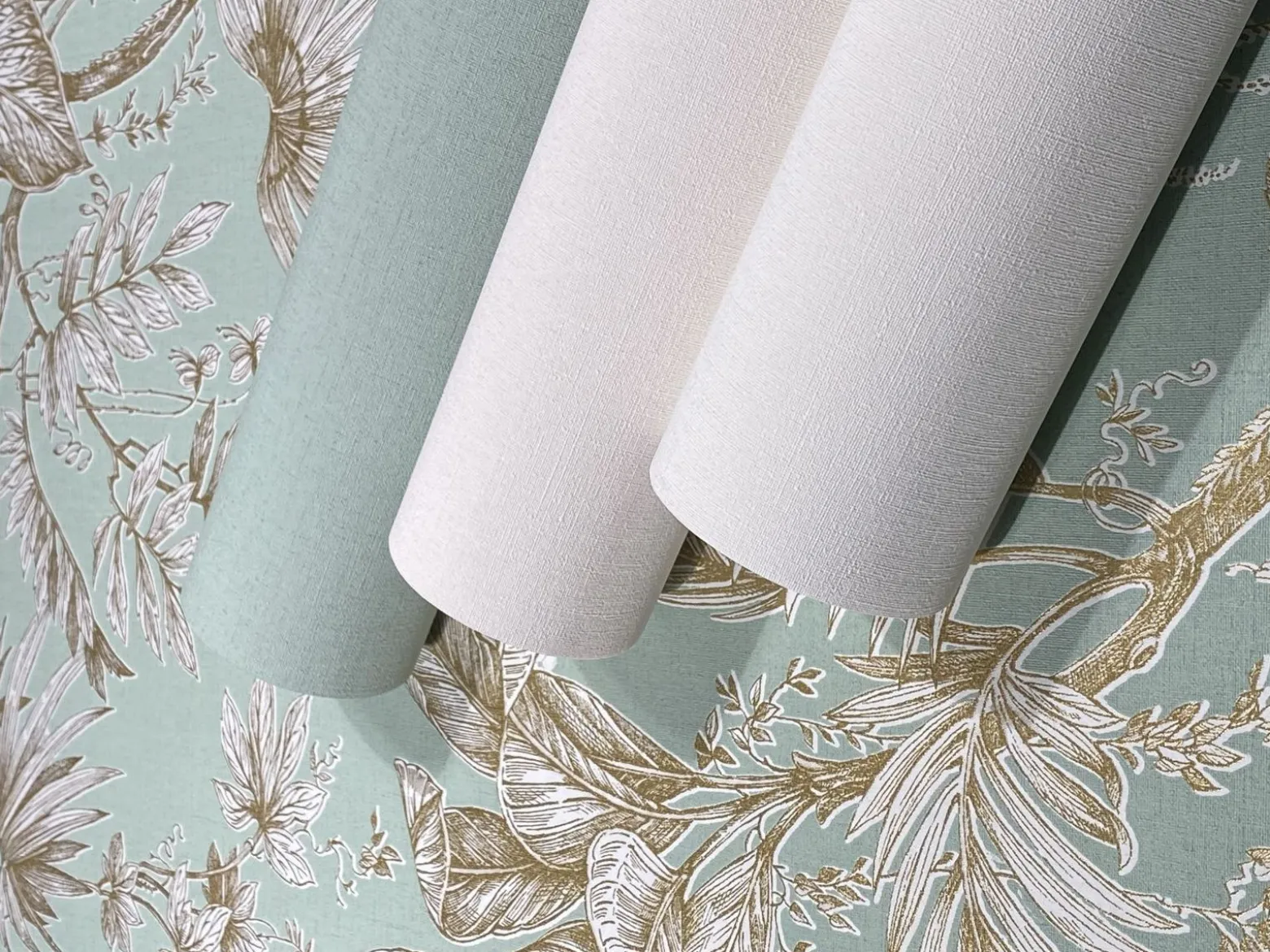 Vliestapete Einfarbig Struktur Textil Optik Grün 82355