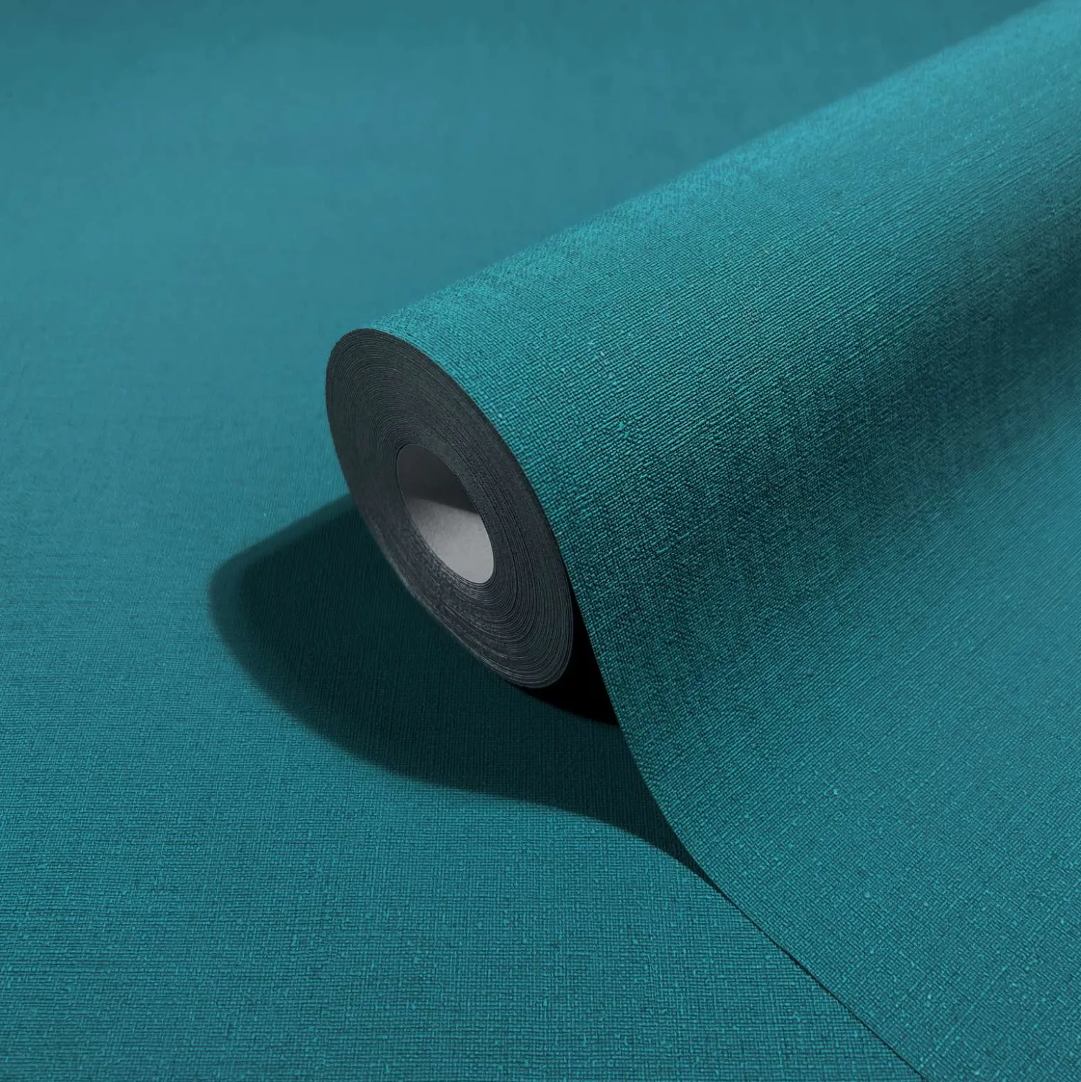 Vliestapete Einfarbig Struktur Textil Optik Petrol 82351