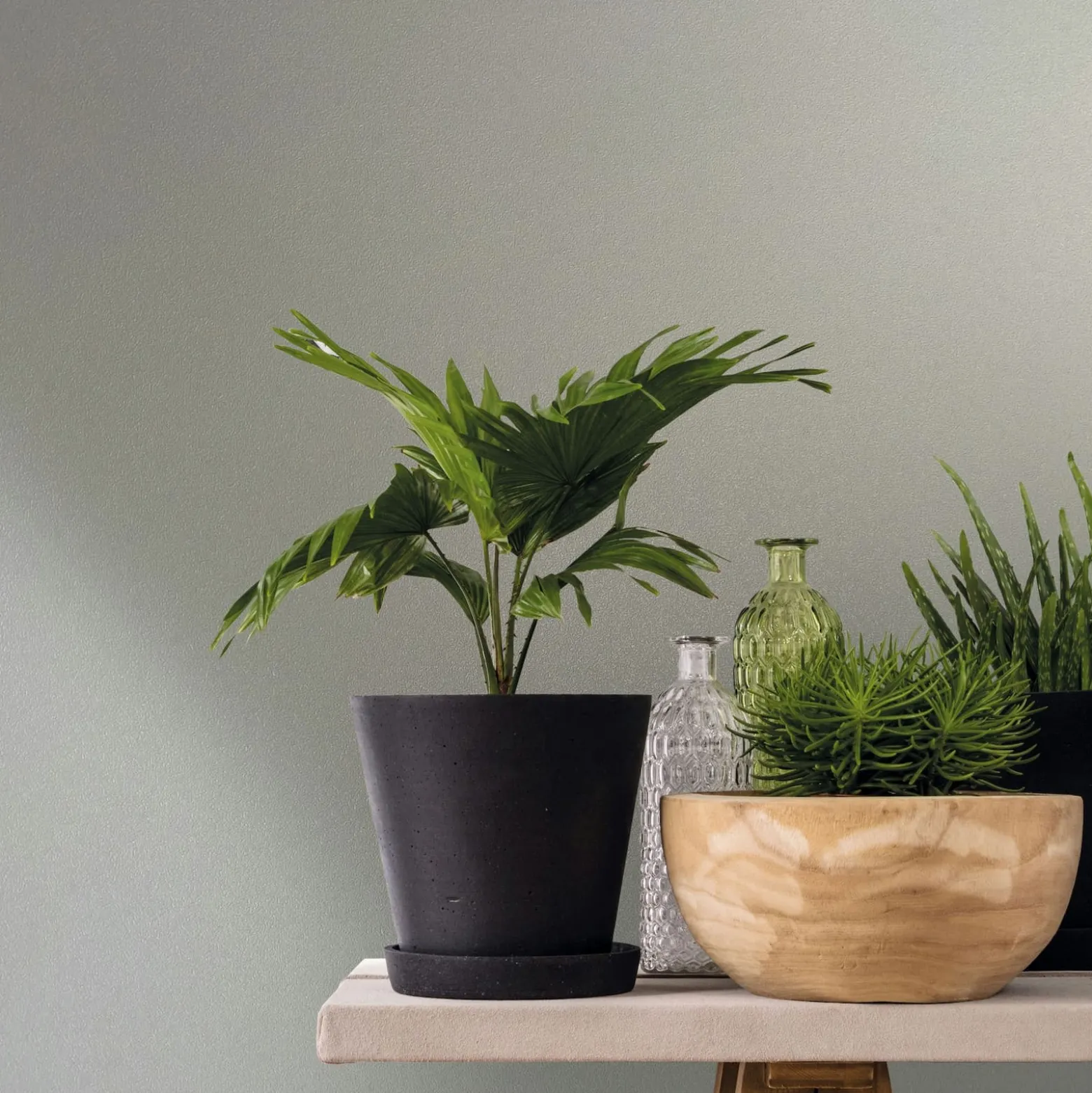 Vliestapete Einfarbig Struktur Modern Grau Creme 82514