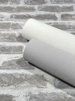 Vliestapete Einfarbig Struktur Textil Optik Hellgrau 82349