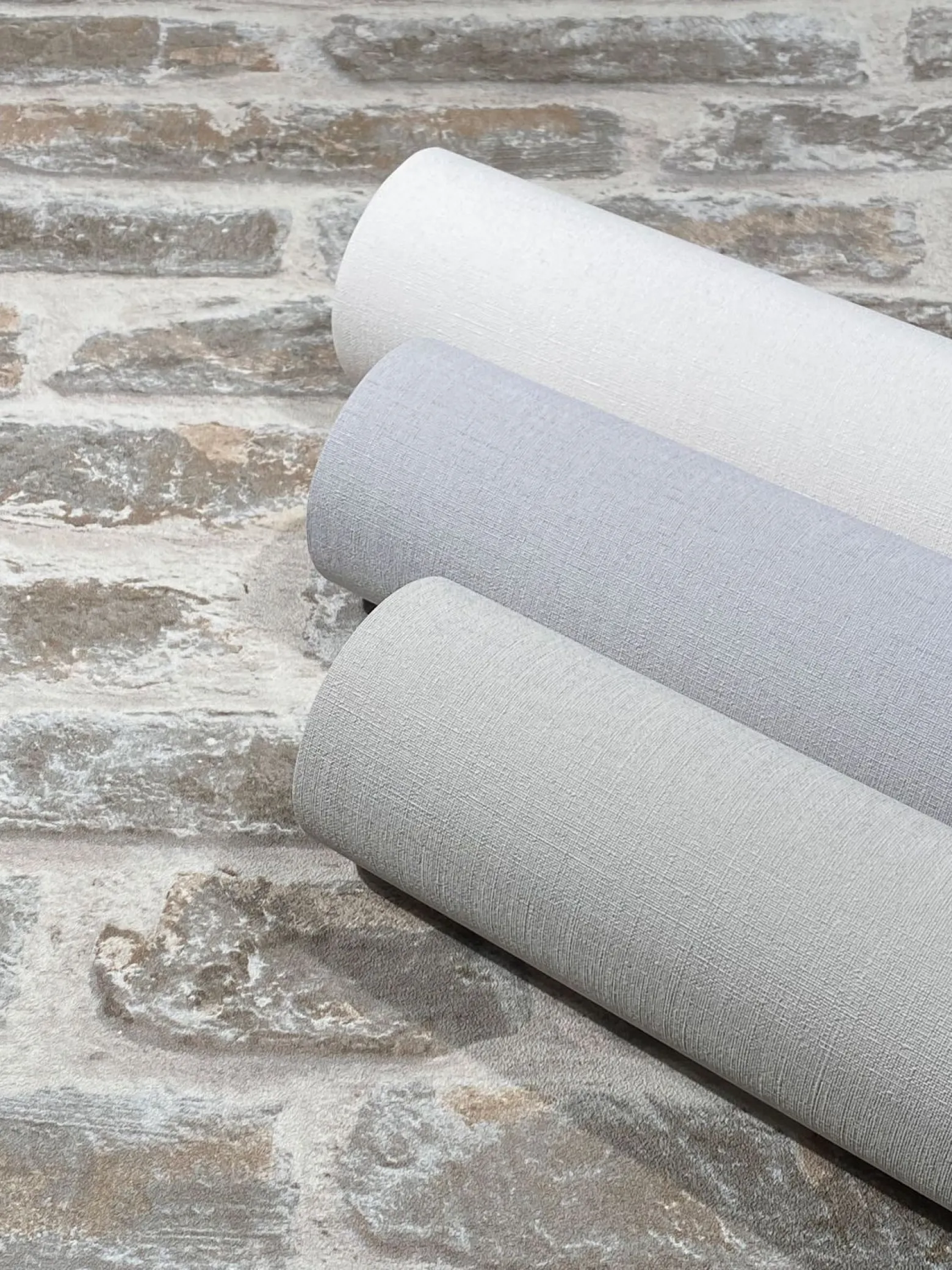 Vliestapete Einfarbig Textil Optik Cremeweiß 82346