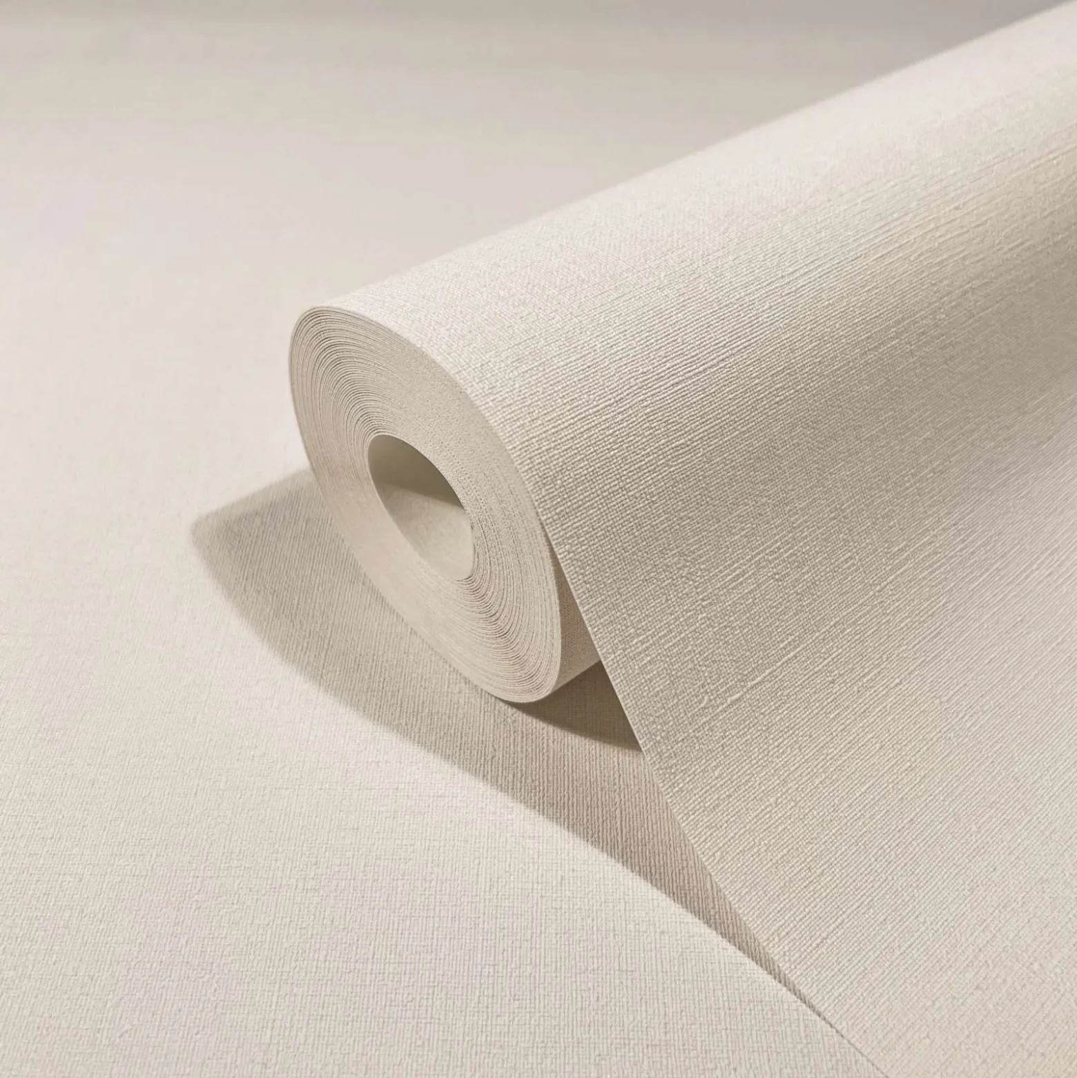 Vliestapete Einfarbig Textil Optik Cremeweiß 82346