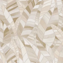 Vliestapete Elle Blätter Beige Creme Glitzer 10446-02