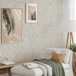 Vliestapete Elle Blätter Creme Beige Glitzer 10446-14