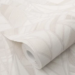 Vliestapete Elle Blätter Creme Beige Glitzer 10446-14