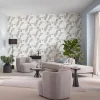 Vliestapete Elle Blätter Weiß Grün Beige 10332-07