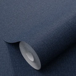 Vliestapete Elle Einfarbig Textil Optik Blau 10444-08
