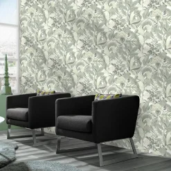 Vliestapete ELLE Floral Blumen grün weiß 10202-07