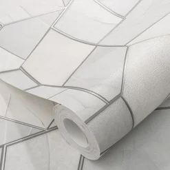 Vliestapete Elle Grafik Grau Silber Metallic 10445-31