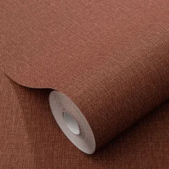 Vliestapete Elle Uni Textil Optik Rot Orange 10444-13