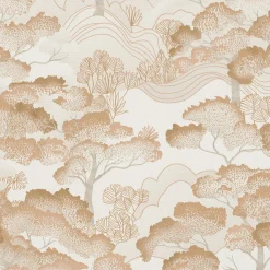 Vliestapete Elle Wald Weiß Orange Glitzer 10448-13