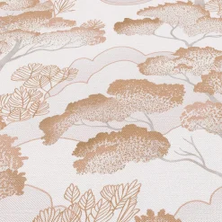 Vliestapete Elle Wald Weiß Orange Glitzer 10448-13