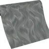Vliestapete Elle Wellen-Muster anthrazit Glanz 10151-47