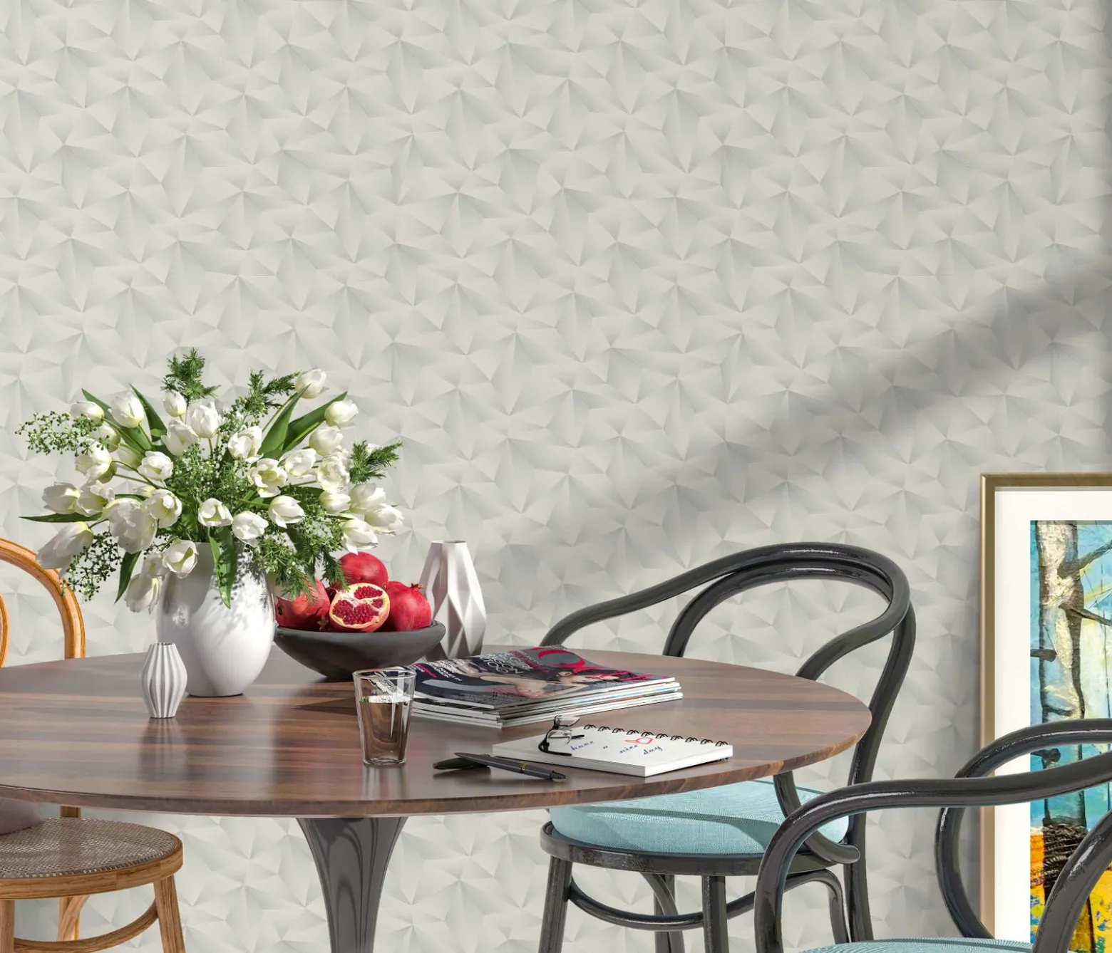 Vliestapete Erismann Spotlight Dreiecke Grau 10106-31