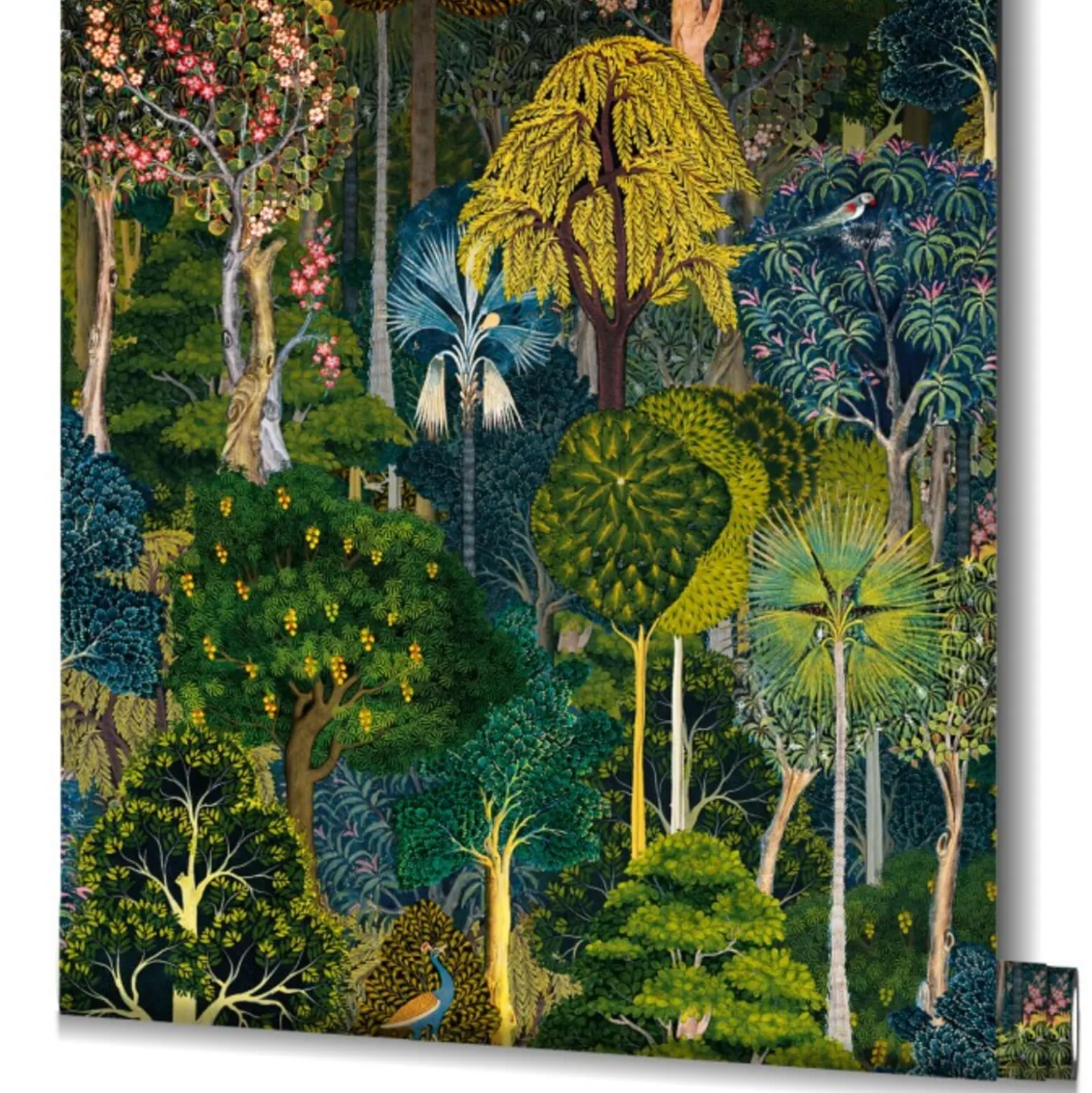 Vliestapete Exotisch Pflanzen Grün Blau Bunt 47650