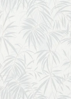 Vliestapete Farn weiß grau beige 10067-31
