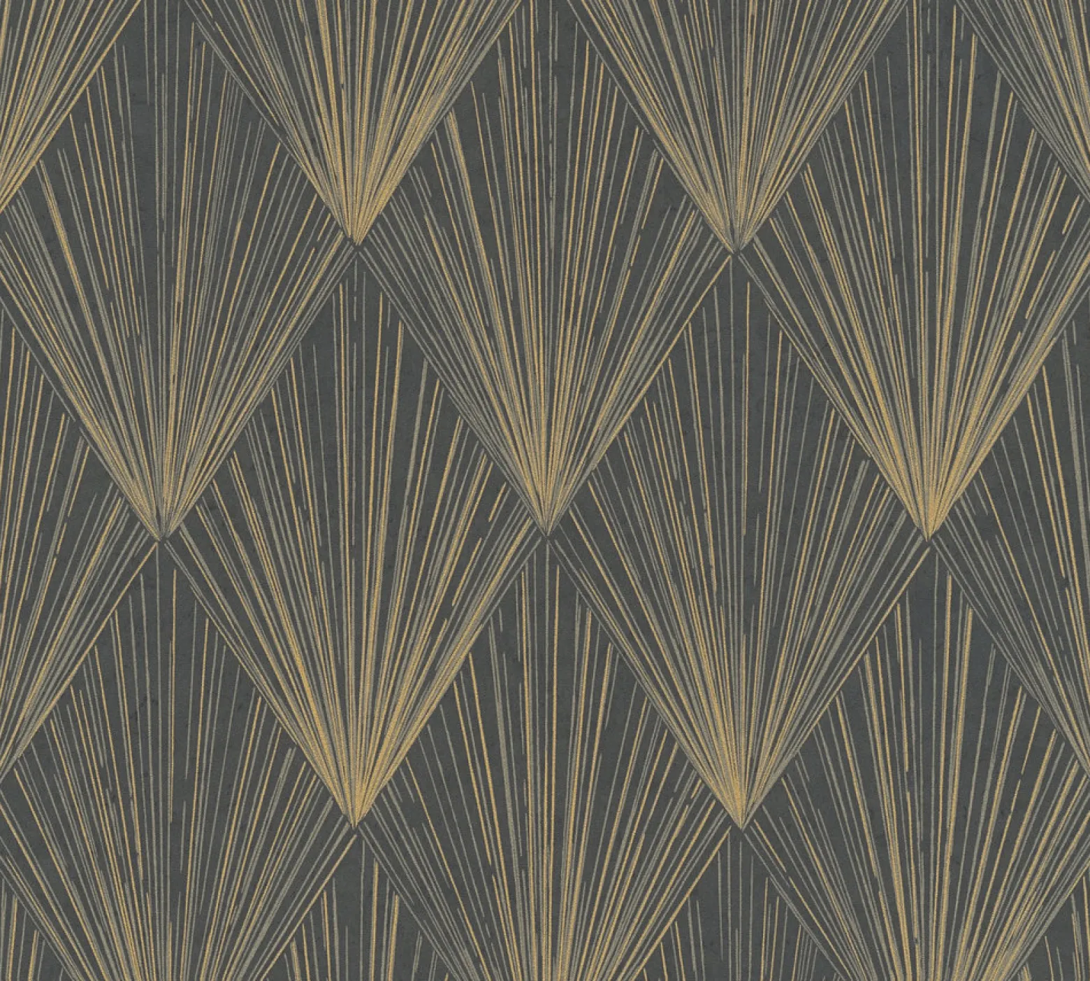 Vliestapete Fächer Grafisch gold metallic 37864-4