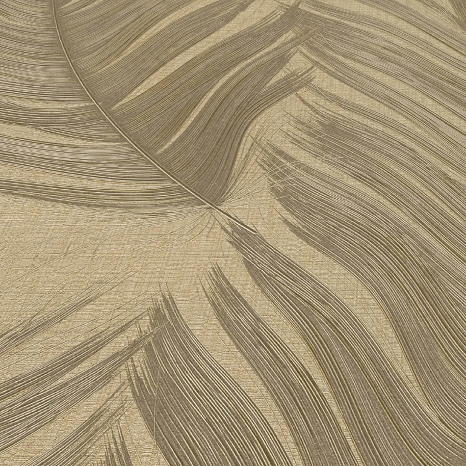 Vliestapete Federn Abstrakt Gold Metallic 10516-30