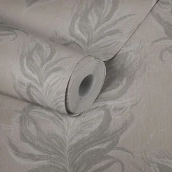 Vliestapete Federn Natur beige grau Mata Hari 38009-2