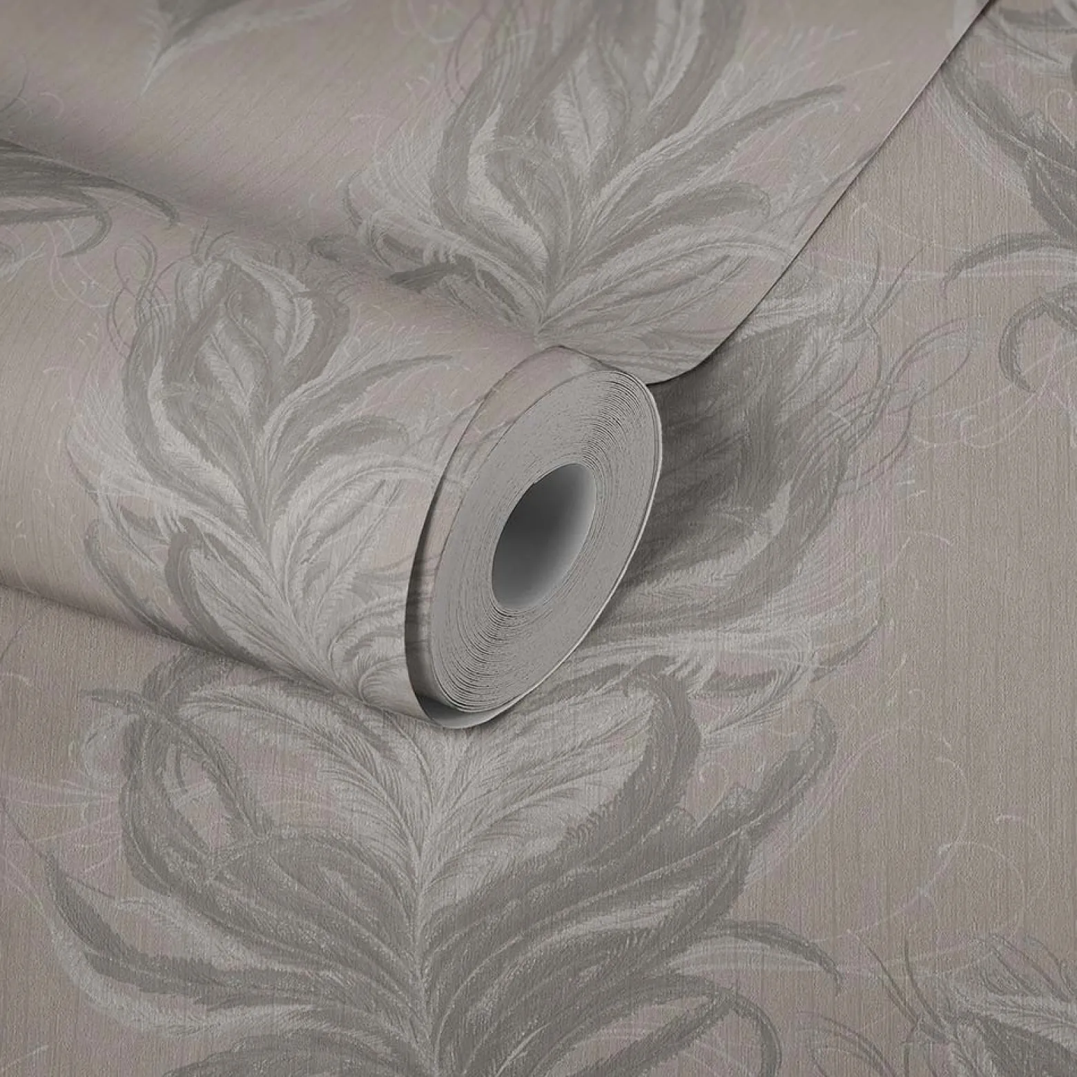 Vliestapete Federn Natur beige grau Mata Hari 38009-2