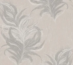 Vliestapete Federn Natur beige grau Mata Hari 38009-2