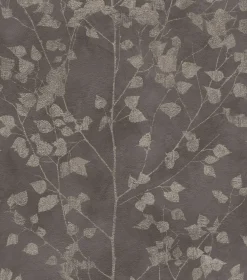 Vliestapete Finca Blätterzweige anthrazit silber 416664