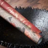 Vliestapete Fische Blätter braun rot Metallic 37859-5