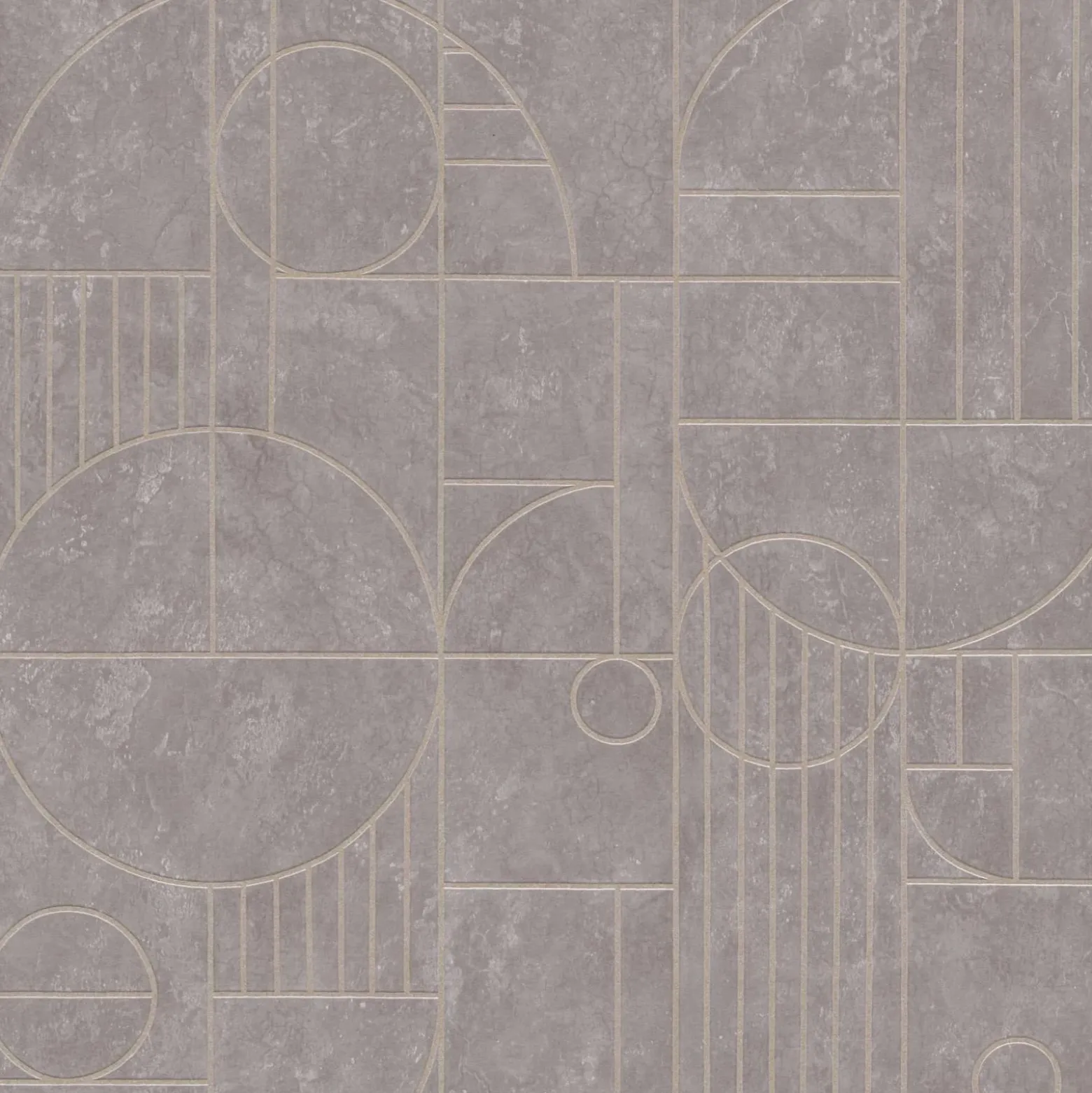 Vliestapete Fliesen Geometrie grau gold 38699-1