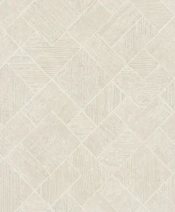 Vliestapete Fliesen Grafisch Creme Perlmutt Glanz 35509