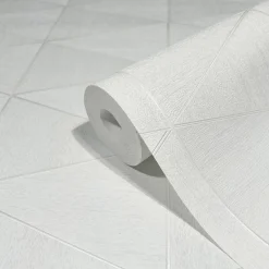 Vliestapete Fliesen Holzoptik Grafik Weiß Creme 33356
