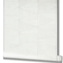 Vliestapete Fliesen Holzoptik Grafik Weiß Creme 33356