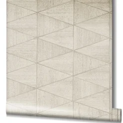 Vliestapete Fliesen Holzoptik Grafik Creme Beige 33358